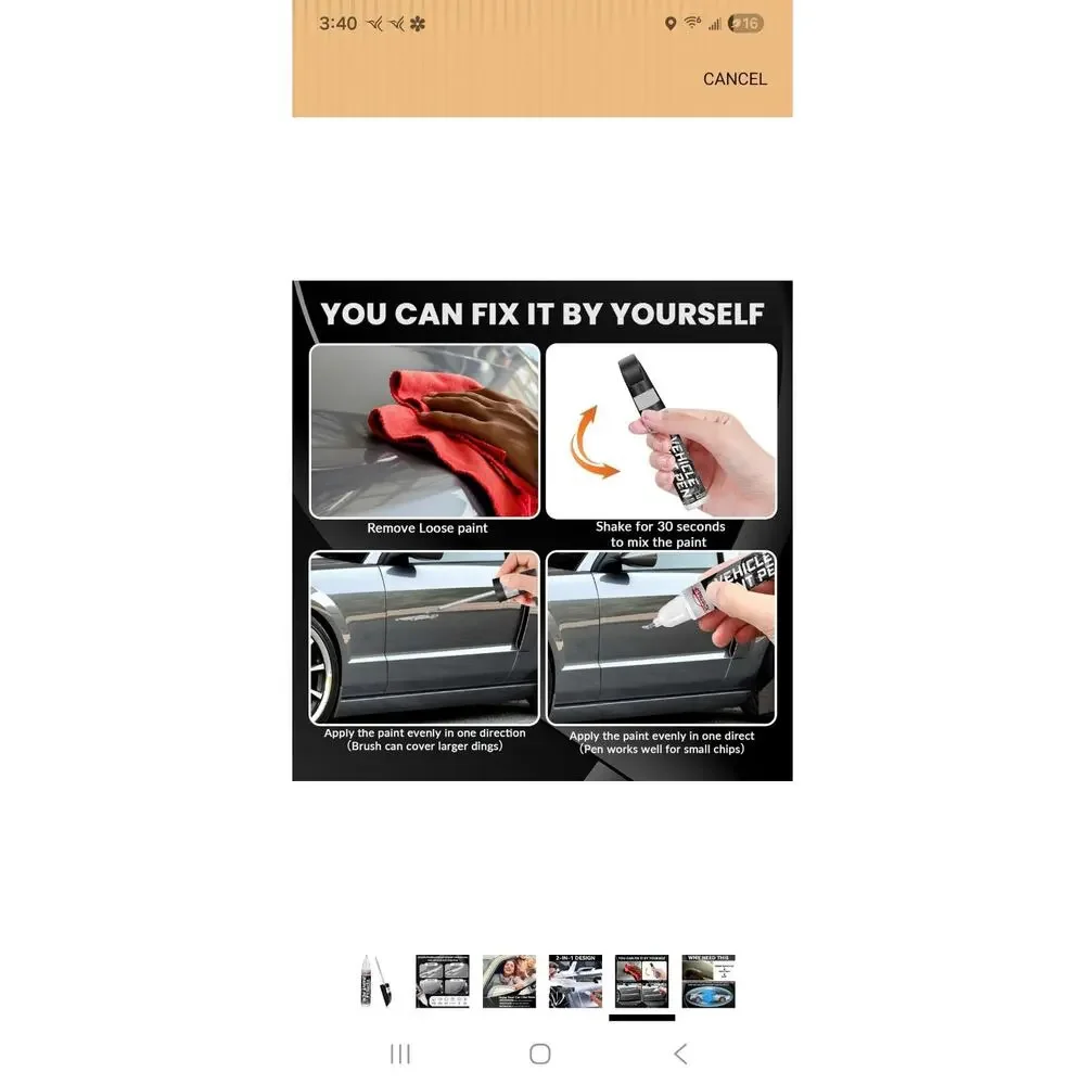 Silver Touch Up Paint for Cars, Professional Automotive Paint Scratch Repair,...